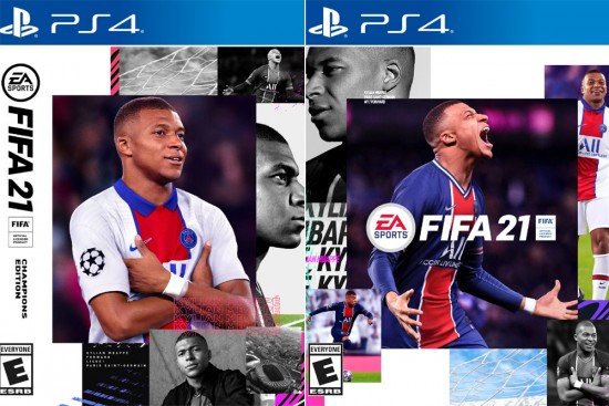 The FIFA 21 cover is presented. It shows 21-year-old PSG forward Kylian Mbappé